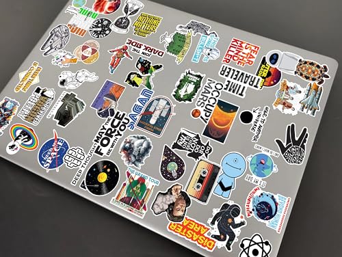 Image of WallDesign Space & Science Sticker Collection: 53 Laminated Stickers for Mobile, Laptop, Personalizing and Gifting! Durable, Hi-Quality Print for Astronomy Lovers-Self-Adhesive