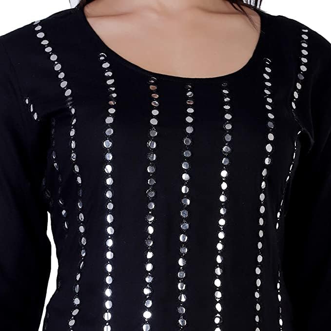 Image of Women's Rayon Printed Anarkali Kurti with Pant and Dupatta