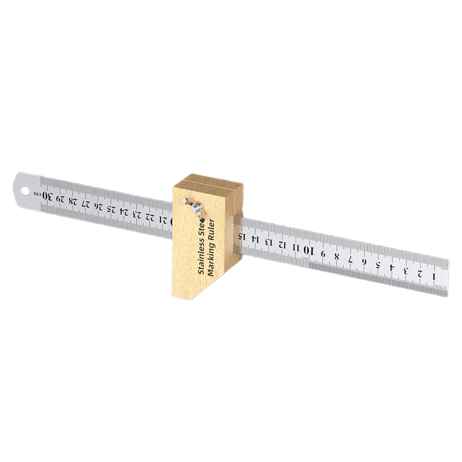 Tsophreniq Stainless Steel Rule Nonslip Multipurpose Measuring Ruler For Accurate Woodworking Stainless Steel Construction Wear Resistant Design Stainless Steel Woodworking Marking Gauges