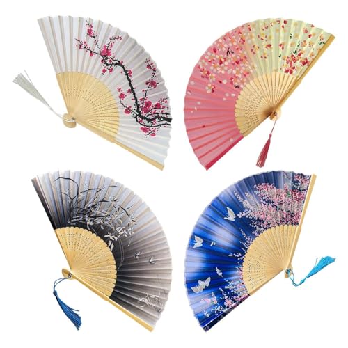 4 Abanicos Plegables, Abanicos Plegables Clásicos,...