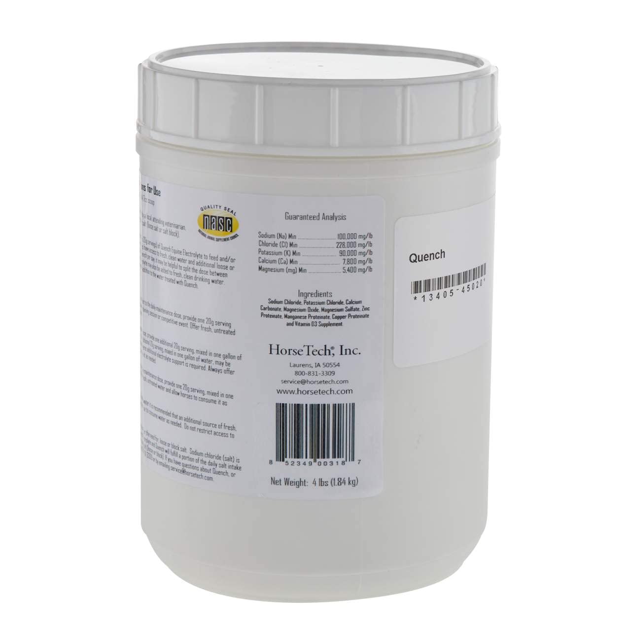 Horse Tech 17168-1 Quench! Electrolito para caballos 4 libras