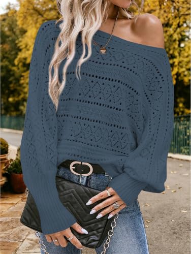 Image of Cakulo Womens Off Shoulder Oversized Pullover Knit Sweater