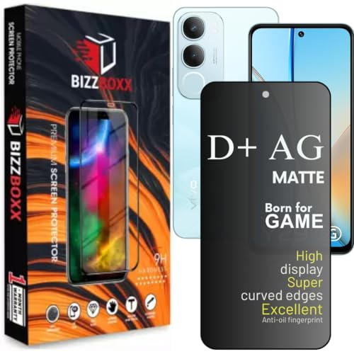 Image of Compatible With Vivo Y29 5G D+ AG Matte Tempered Glass Screen Guard Protector Anti Fingerprint Gaming Special With Camera Cut (vivo Y29-6.68 Inch)- Pack of 1