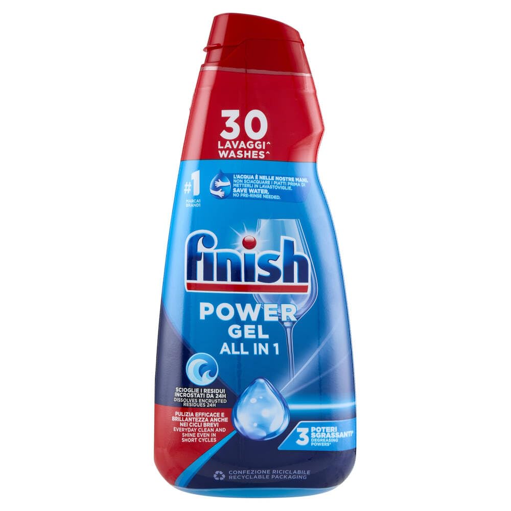 Finish All in One Max Power Gel Dishwasher Fast Dissolving 30washes 600ml Fresh pack of one