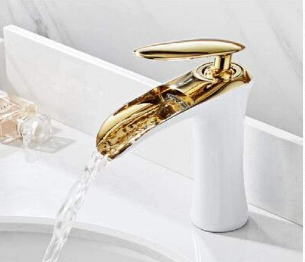 Robinet de salle de bain cascade mitigeur lavabo laiton grue chaude froide