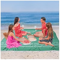 Oversized Turkish Beach Blanket - Giant 72x72 Inch Boho Throw Blanket