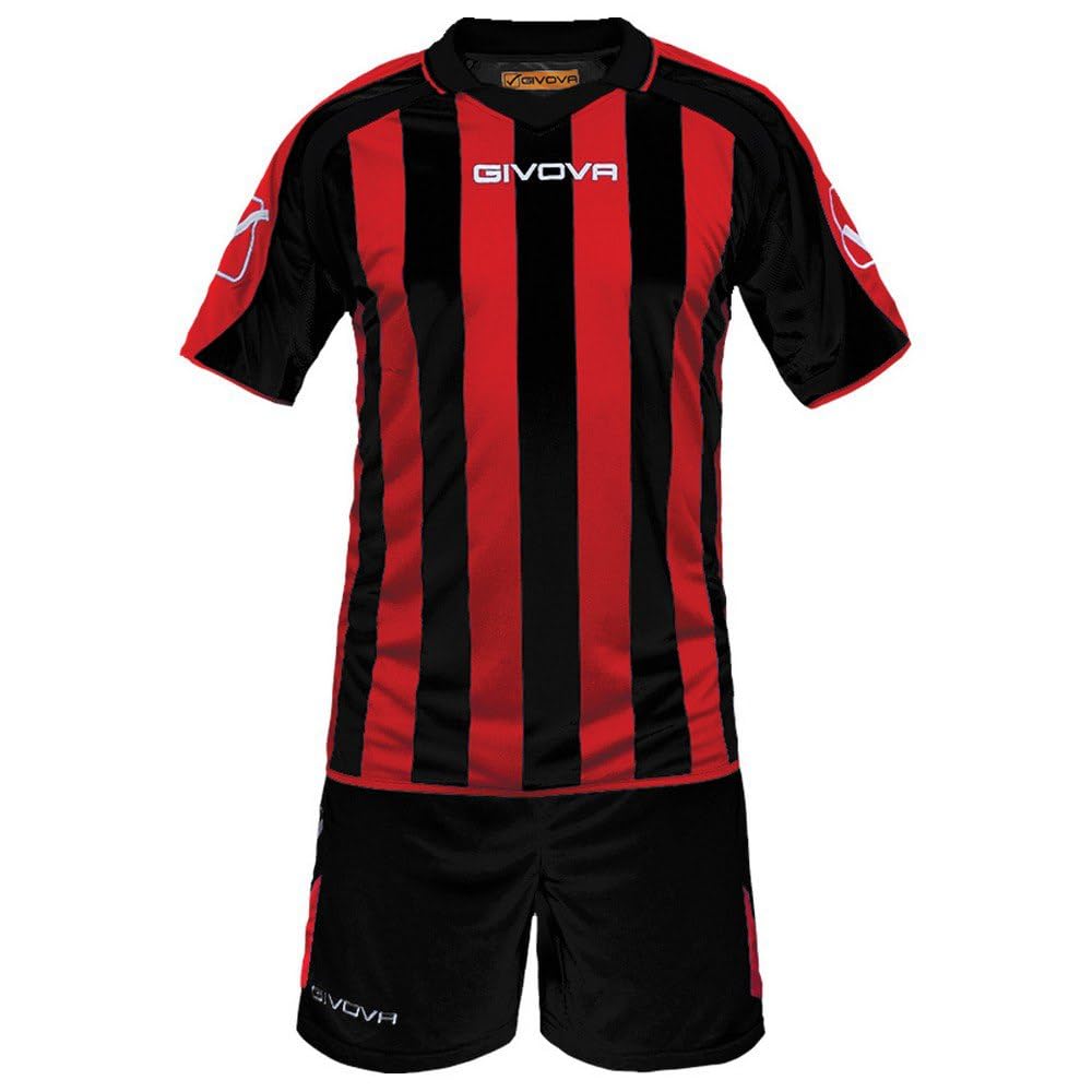 Givova Unisex Schwarz/Rot Kit Supporter Mc, L
