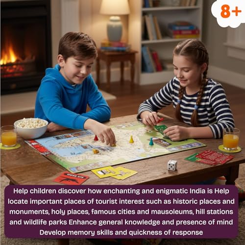 Image of Creative's Destination India | India Historical & Touriest Places Map Board Game | Knowledge of India Map | Learning & Education Board Game | Ages 8 & Above