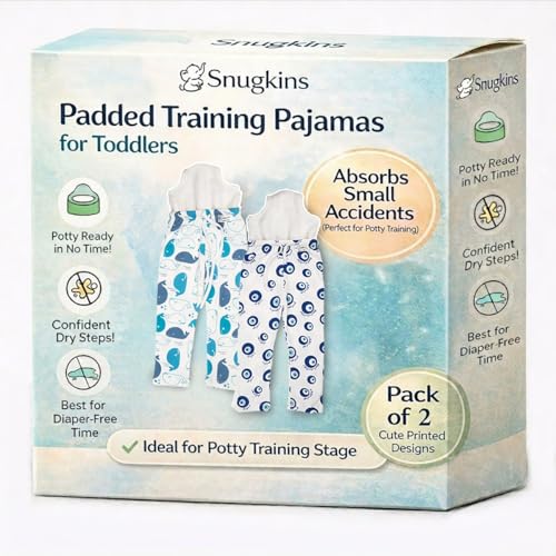 Image of SNUGKINS Potty Training Pajamas for Toddlers,Boys & Girls Available in Sizes 1 to 5 Years