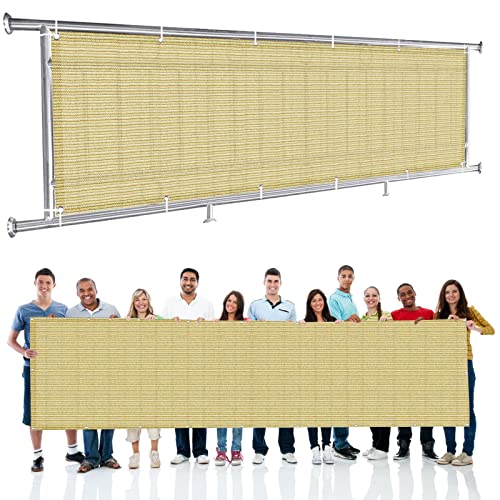 Ecran de protection balcon 140x550 brise-vue vent intempéries crème - 2