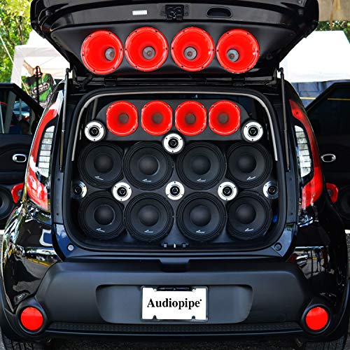AudioPipe APSP-1050 10 Inch 700 Watt MAX, 350 Watts RMS, and 8 Ohm Dynamic Mid Range Car Audio Loudspeaker with 2.5 Inch Kapton Voice Coil, Black