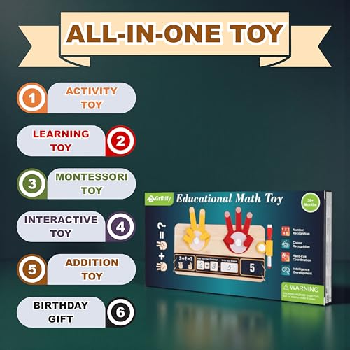 Image of Preschool Math Learning Toys for Kids 3-5 Years | Counting & Number Toy for 4+ Year Old Boys & Girls | STEM Toy for Toddlers 3, 4 | Birthday Gift for 3, 4, 5, 6 Year Old