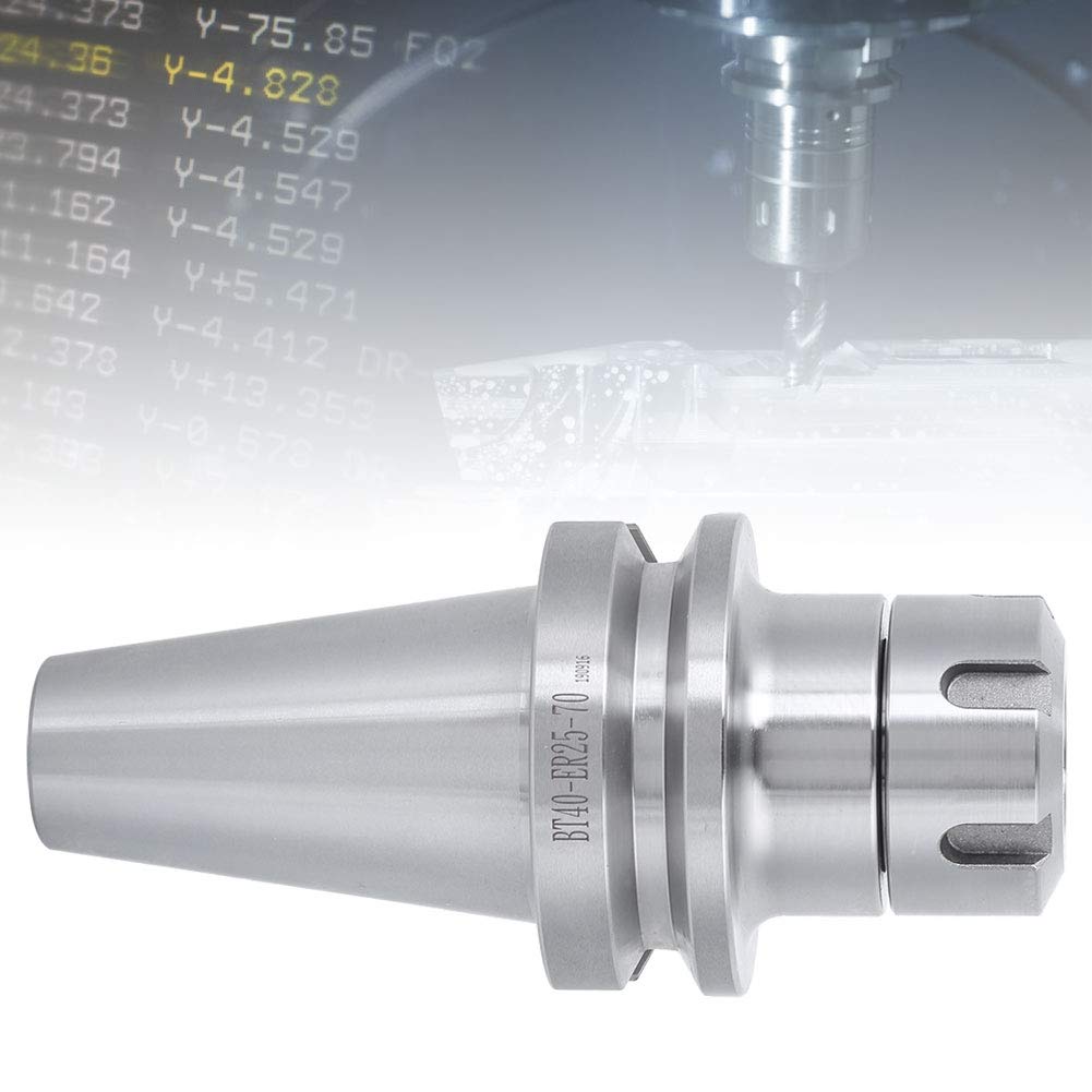 Porta Utensile BT40 - ER25-70 COLLET Chuck, BT40 ER25 70 Porta Utensile a Mandrino Collezione Acciaio in Lega 40Cr con una Durata di Lunga Durata Ad Alta Precisione per CNC,