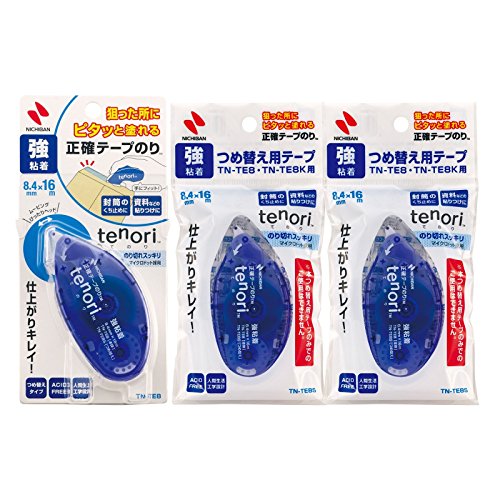 ニチバン テープのり てのり 強粘着 本体1個+替2個 TN-AMZ