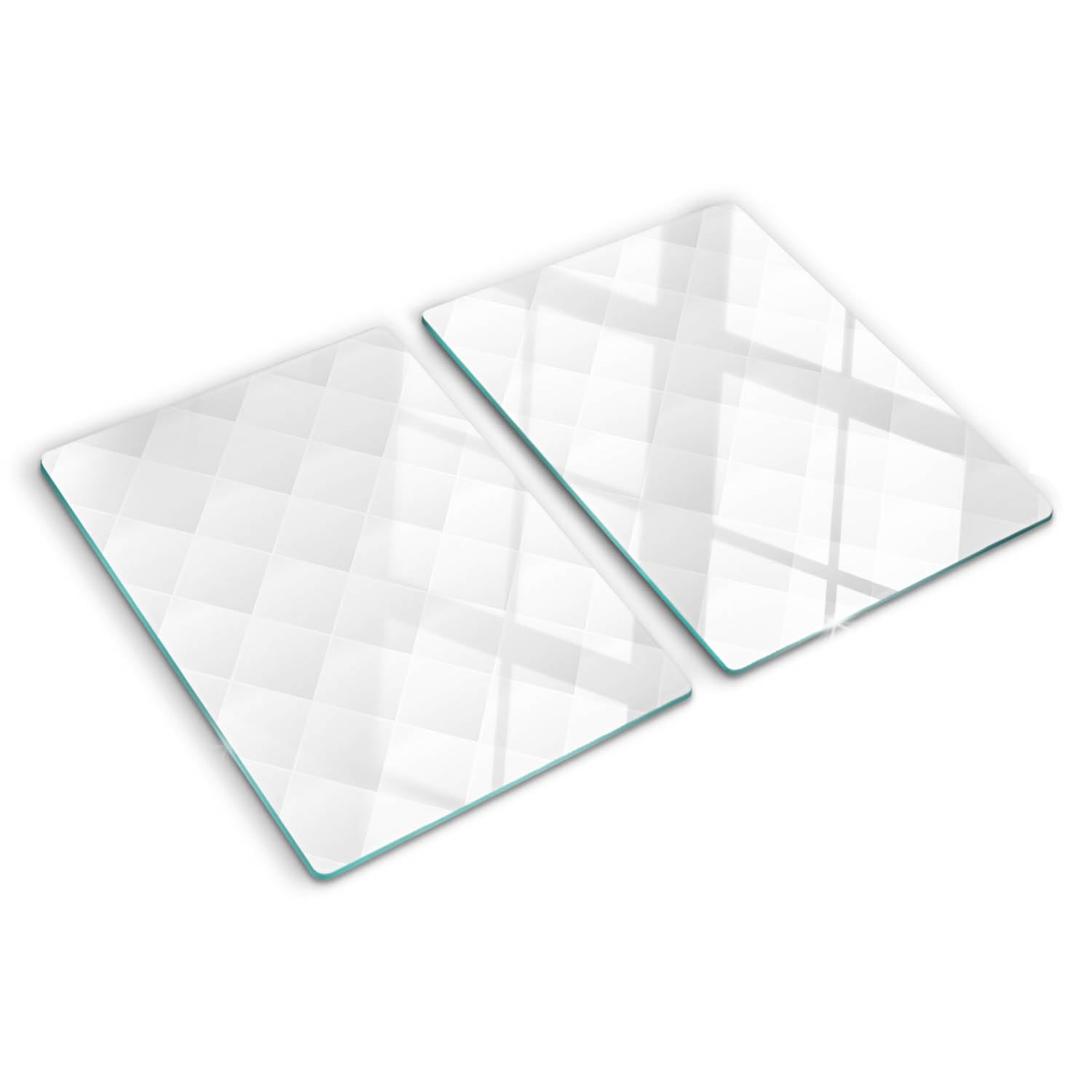 Planche à découper en verre trempé aux bords polis et design symétrique moderne