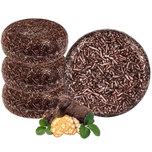 4 jabones negros para cabello canoso jabón ecológico en barra para cabello canoso ingredientes naturales champú para para mujeres refresca el cuero cabelludo y restaura el brillo.