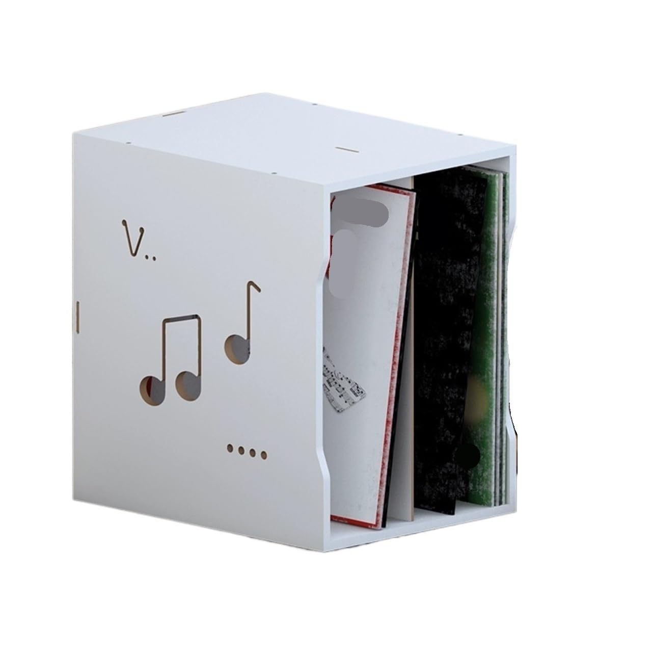 MHbdfsxz Vinyl Record Storage Holder Vinyl Record Display Rack Stackable Storage With Musical Symbols Hollow For Desk Music Room