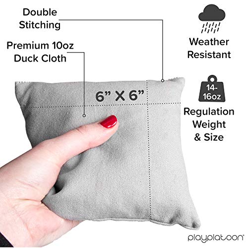 image for Play Platoon Weather Resistant Cornhole Bags - Set of 8 Regulation Cor