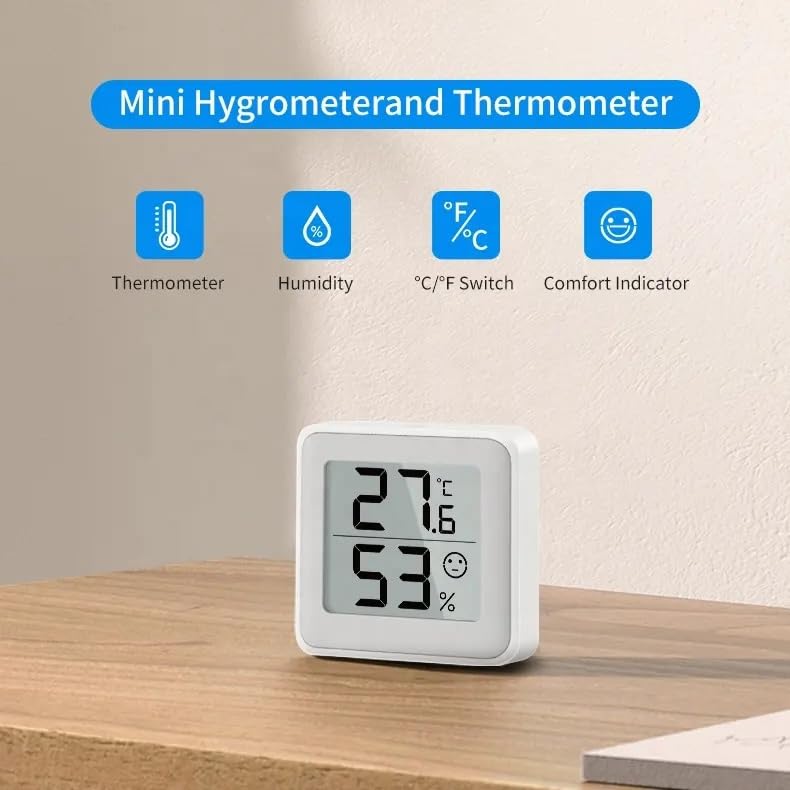 Mini Termoigrometro Digitale LCD | Misuratore Temperatura e Umidità Interni | Termometro Igrometro per Casa, Ufficio, Serra, Cantina | Monitor Ambientale Portatile | Sensore Precisione