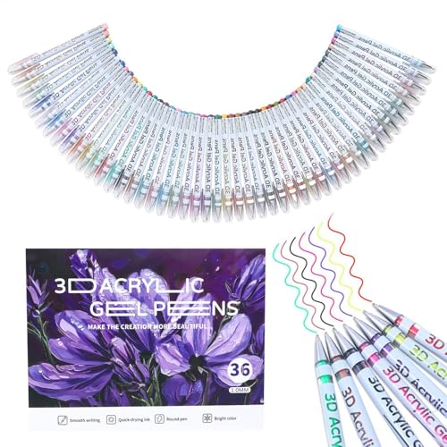 Stylos à gel arc-en-ciel multicolores et feutres gel acrylique dessin