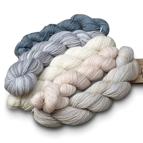 Manos Del Uruguay Silk Blend Fino Mini-Skein Set 3 Clarissa, 5 x 20g, Merino Silk Hand Dyed Yarn Manos Del Uruguay Silk Blend Fino Mini-Skein Set 3 Clarissa, 5 x 20g, Merino Silk Hand Dyed Yarn
