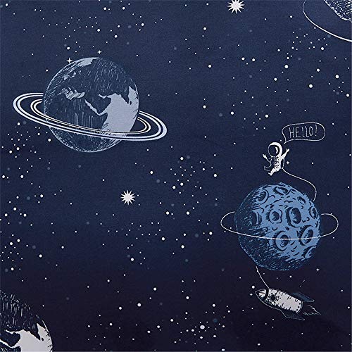 Jqwupup 16881120 Galaxy Space Bedding Twin Boy, Microfiber Planet Boy Duvet Cover Twin Gift thumb #3