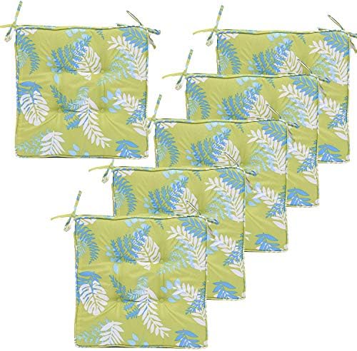 RACE LEAF Garden Chair Cushions,Chair Pads,Seat Pads for Dining Chairs,Cover Indoor Outdoor Seat Pad Cushions,for Your Living Room, Patio,Car,And More (square Pack of 4, dark gray)