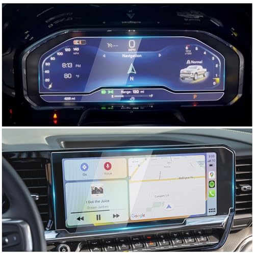 3 Pack Screen Protector for Silverado 2022 2023 2024 2025 2026 Chevy Silverado 2500 HD Accessories 2026 Silverado Screen Protector 13.4'' for 2024 Chevy Silverado Screen Cover Glass ZR2 Silverado