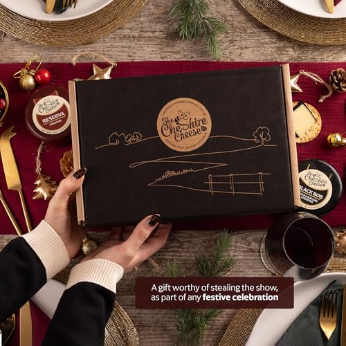 Cheese Hamper Gift Set | Cheese, Chutney & Biscuits Deli Hamper with 3 x Luxury Waxed Truckles, Small-batch Cheddar Biscuits and Red Onion Chutney from Cheshire Cheese Company - Image 2