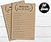 How Well Do You Know The Bride - Kraft (50-Sheets) Rustic Bridal Wedding Shower or Bachelorette Party Game, Who Knows The Bride Best Couples Guessing Question Pack Engagement (Large Sheet Size)