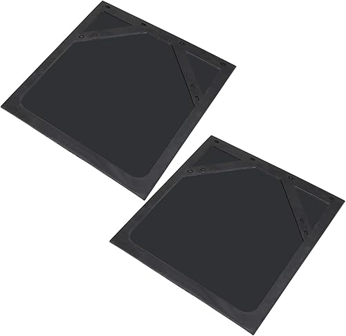 Miniatura 3 de Aletas de barro de 36 x 24 pulgadas, color negro, para semirremolque y remolque, goma resistente, 1 par