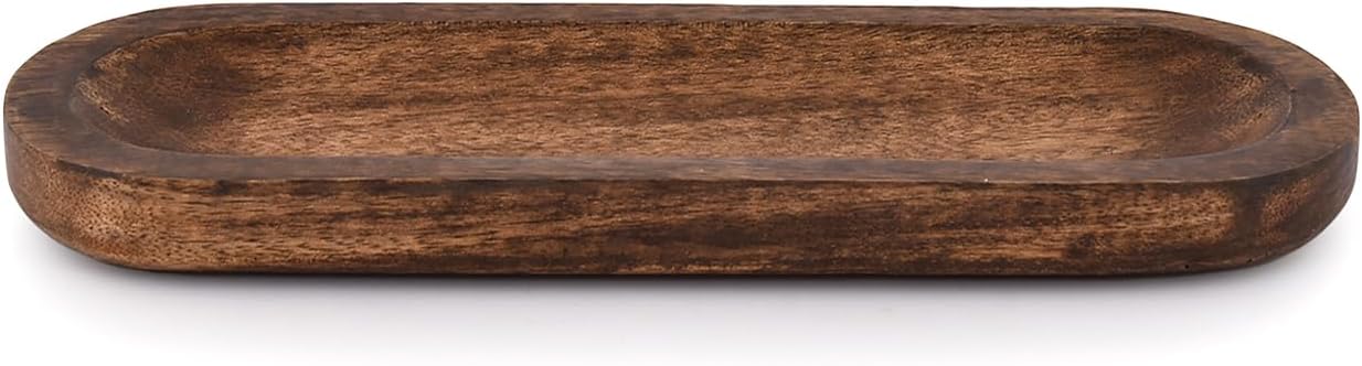 Kaizen Casa Wood Incense Burner Handmade Modern Home Decor (27.94 x 10.16 x 2.54 cm)