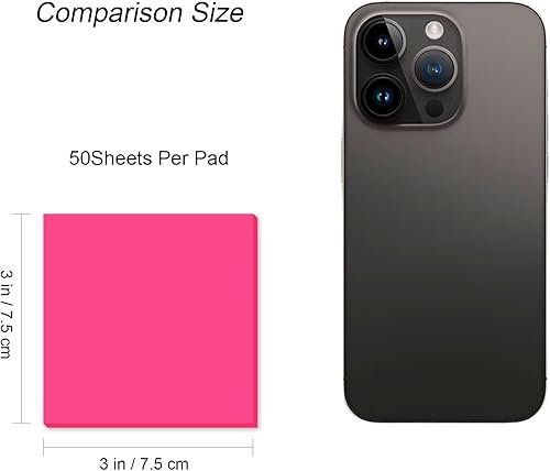 Miniatura 2 de iKyce 12 almohadillas de notas adhesivas 3 x 3 pulgadas almohadillas autoadhesivas de colores brillantes 80028-A12