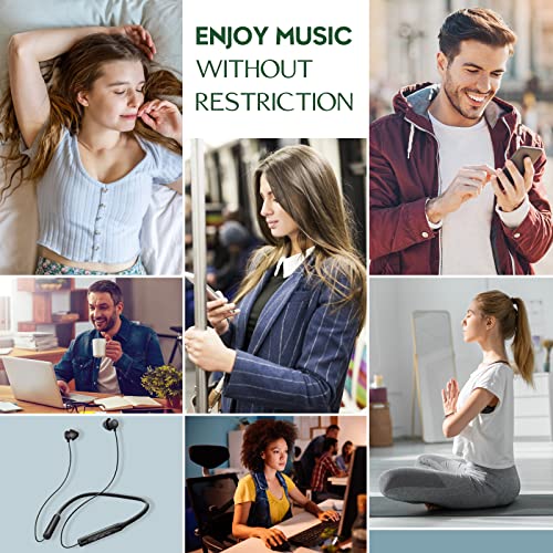 Hearprotek Wireless Lightweight Sleeping Headphones, Neckband Bluetooth 5.2 Wireless Sleep In-Ear Earbuds, Ultra Soft Portable Sleep Headphones For Side Sleepers, Working, Relaxing, Meditating #TOP6