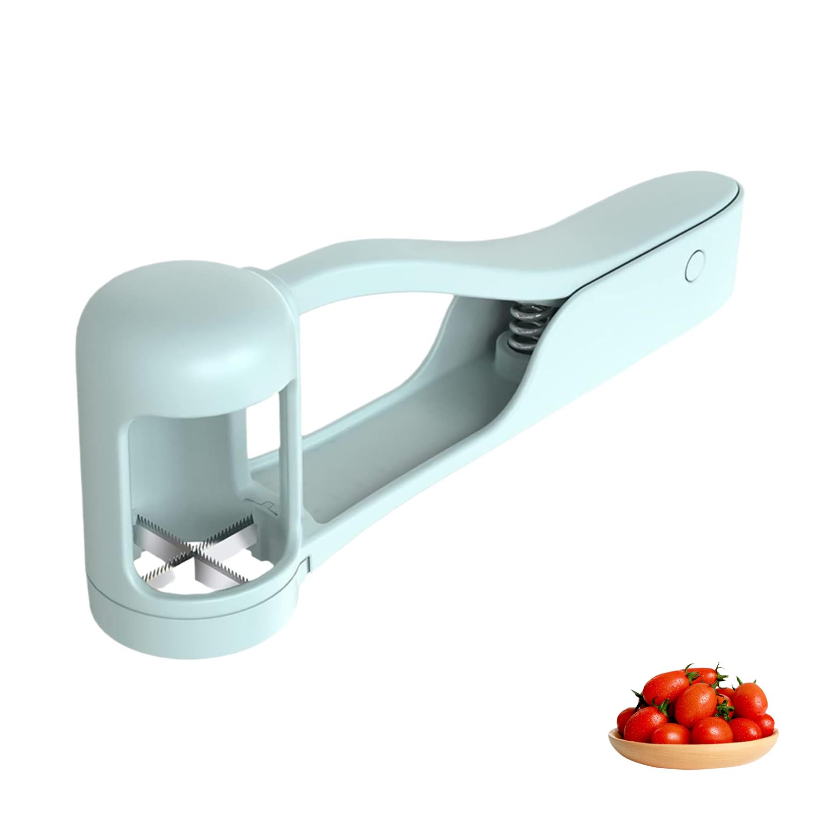 Grape Cutter for Toddlers,Fruit Slicer,Tomato Cherry Strawberry Olive Multi Grape Quarter Cutter Tool,Stainless Steel Blades and Body, ABS Plastic Handle,Non-Slip,Kitchen Gadget โ image 1