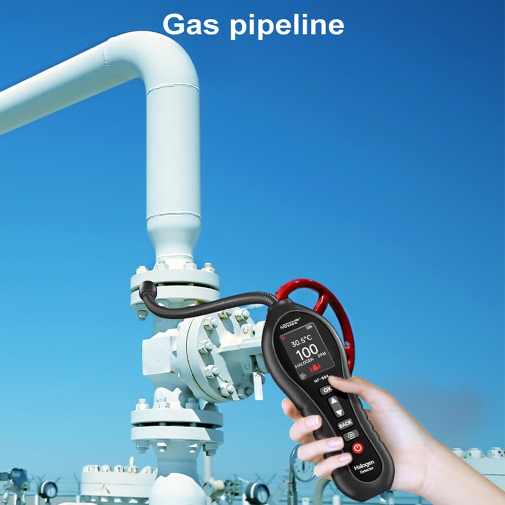 Weytoll Rilevatore di gas Aria condizionata Rilevatore di perdite di fluoro, Refrigerante per automobili Rilevamento di perdite di specie di neve Strumento alogeno Freon