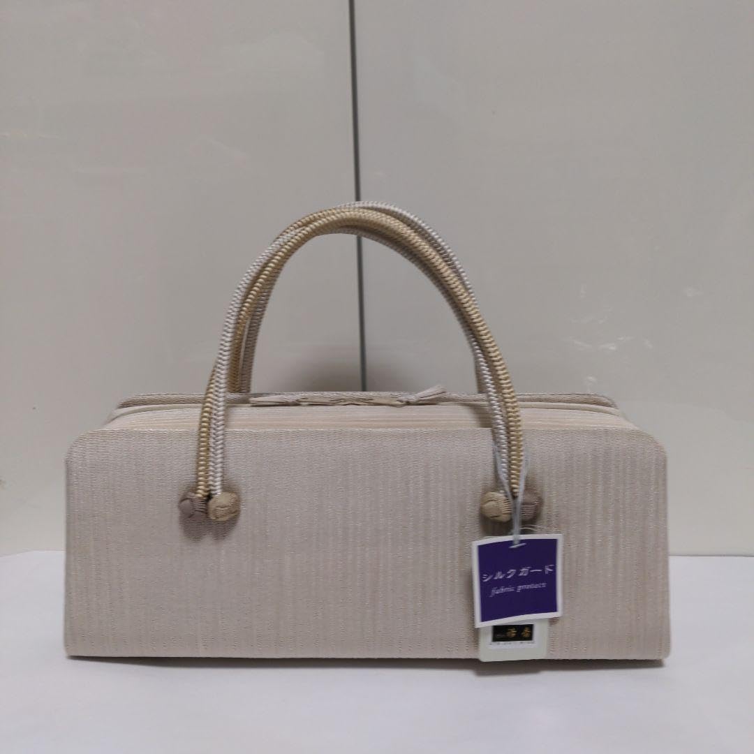 和装バッグ あおりバッグ 小田巻き 横長 薄い淡いブルー 着物 衿秀 和