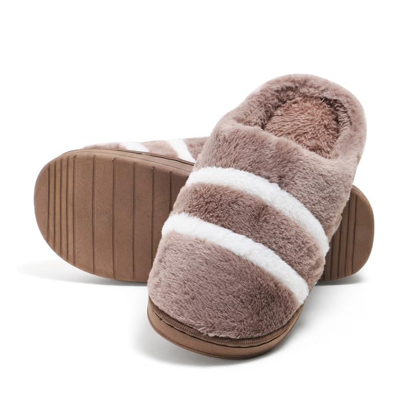 TopiBaaz Unisex Winter Flip Flop Slipper for Men and Women Soft Faux Fur Slip On Indoor Home Slides Slipper for Bedroom Sandals (Brown,9Uk) (B0DDXL6MMV) Amazon Price History, Amazon Price Tracker