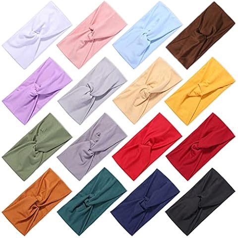 16 PCS Headbands for Women Yoga Running Sport Fashion Elastic Hair Bands Cover