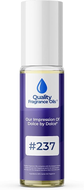 Dolce de Dolce para mujer Impresión n.º 237 | Aceite perfumado de larga duración, sin alcohol, aroma fuerte, roll-on de 10 ml | Alternativa asequible a las fragancias de diseñador