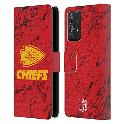 Coque Chiefs Samsung A53 5G étui portefeuille cuir élégant motif marbre