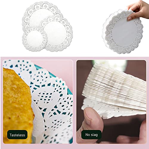 Centrini di Carta Rotondo, 450 Pezzi Carta Pizzo