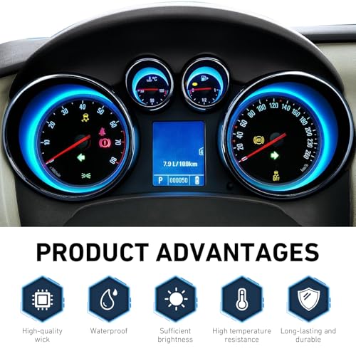 Image of 10PCS T4.2 LED Bulb Car Interior Lights, T4 Bulbs Dash Light, 10mm Base 3030 SMD Chip Neo Wedge LED Instrument Cluster Bulb, Super Bright Climate Control Switch Indication Bulbs (Blue)