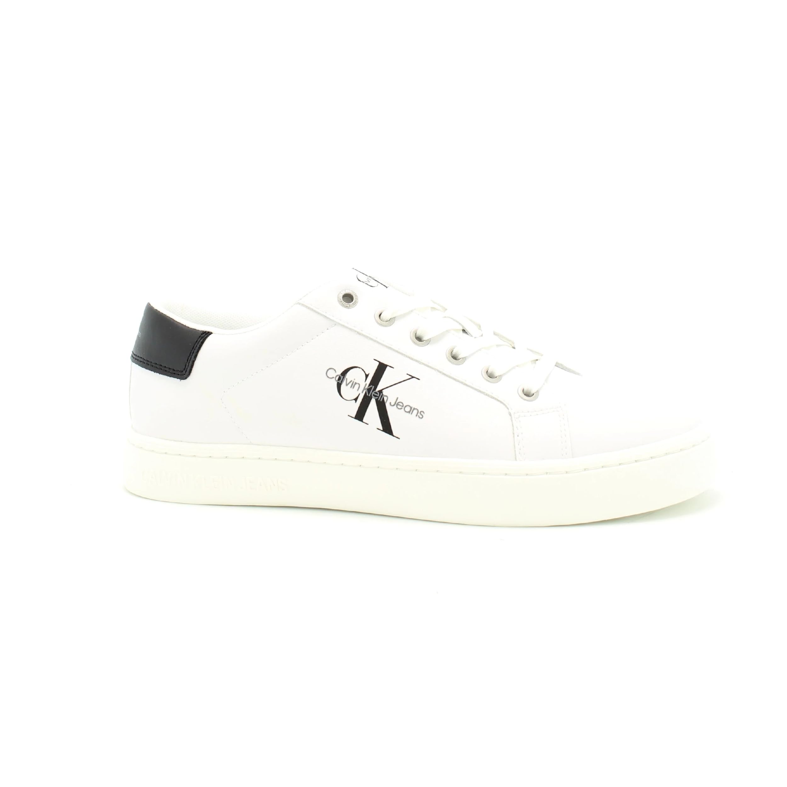 Calvin Klein Sneaker con Suela Cupsolepara Hombre con LogoTipo, Multicolor (Bright White), 40