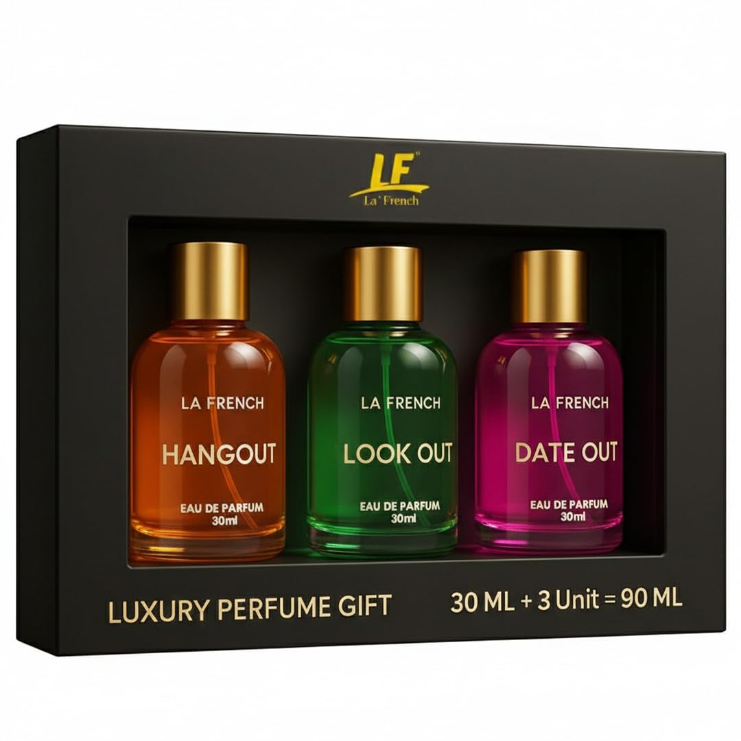 La French Best Fragrance for Unisex Aquatic and Citrus | Perfume Gift Set of 3 (Hang Out + Date Out + Look Out) Upto 24 hrs lasting (Eau De Parfum)-picture-10