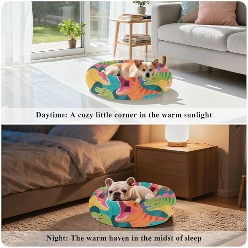 Lit coloré pour animal de compagnie dinosaure chiot S