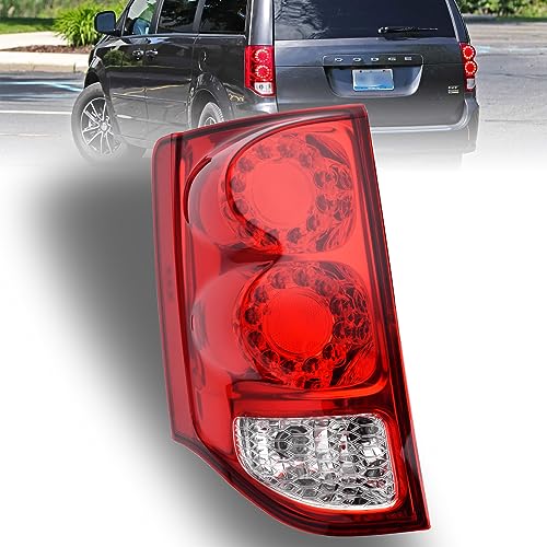 Nakuuly Tail Light Compatible With 2011-2020 Dodge Grand Caravan Left Driver Side LED Taillight Rear Lamp Brake Signal Assembly with Bulb # ?5182535AF CH2800199