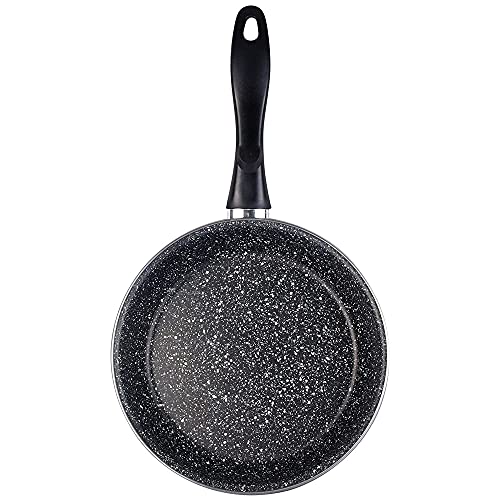 MAGEFESA-K2-Gransasso-Set-3-sartenes-202428cm-Acero-vitrificado-Exterior-Gris-Antiadherente-bicapa-Efecto-Piedra-para-Todo-Tipo-de-cocinas-Especial-induccion-50-Ahorro-energetico