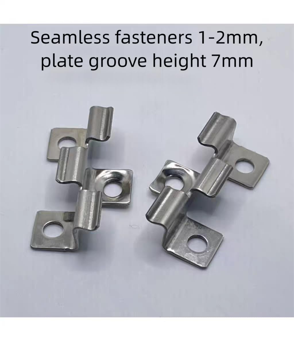 304 Composite Decking Clips 300 pcs, Wpc Decking Metal Fasteners 300- Pieces, Wood Flooring Stainless Steel 304 Clips for Easy Install (300) (7mm)