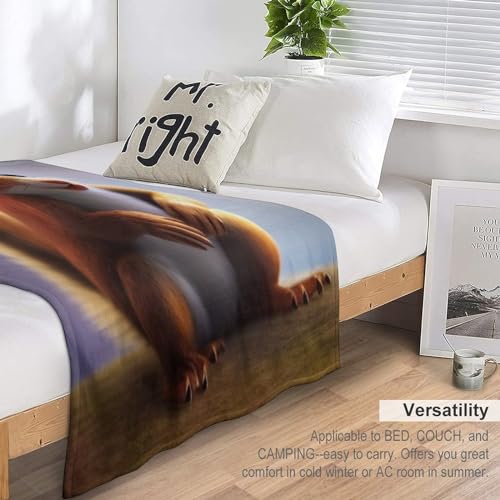 Couverture écureuil contre le froid pour canapé et lit en flannel douce